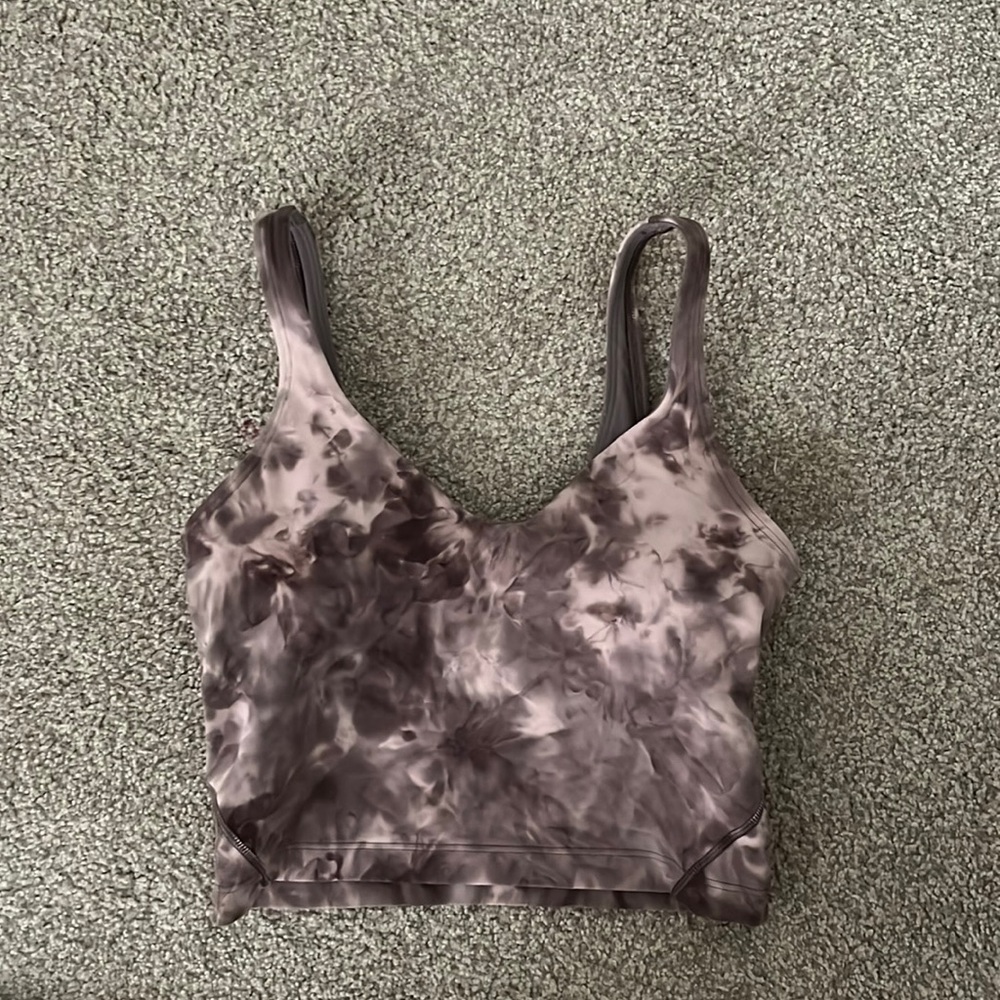 Lululemon align tank—dark purply gray tie dye